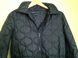 NWT French Connection Women&#39;s Quilted Black Hooded Anorak Jacket S $228 - £99.68 GBP