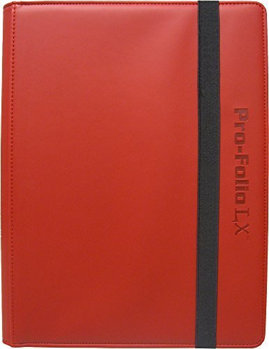 (6) Red Trading Card Binders - BCW Brand - 9-Pocket Pro-Folio - LX - #BCW-PF9LX-