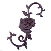 Rose Flower Bloom S Style Plant Hook Cast Iron Flower Basket Hanger 11.25&quot; L N - £10.06 GBP