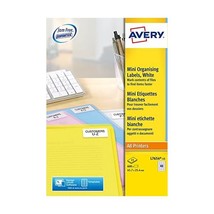 Avery l7654-15Mini Laser Print Labels 45.7x 25.4MM White Pack of 600  - $26.49 CAD