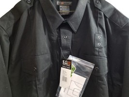 5.11 Tactical Mens LS TEFLON SHEILD MIC CORD DOC POCKETS Black Shirt NWT... - £67.62 GBP