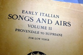 Early Italian Songs &amp; Airs Vol 2 For Low Voice Songbook 1924 Supriani Provenzale - £37.30 GBP