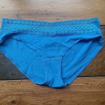 vintage 2010 victoria&#39;s secret cotton hiphugger panties medium blue - $13.69 CAD