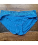 vintage 2010 victoria&#39;s secret cotton hiphugger panties medium blue - $13.70 CAD