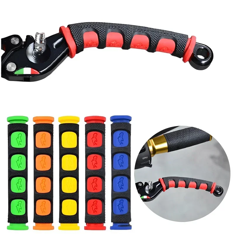 Motorcycle Brake Handle Silicone Sleeve Soft Anti-Slip durable Moto Bicycle - £10.18 GBP