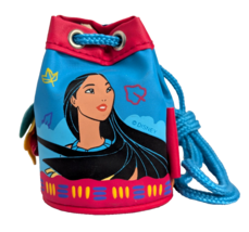 Original Disney Pocahontas Small Drawstring Pouch 1992 Red Teal Blue 3.5... - $15.37 CAD