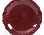 Four (4) Pioneer Woman ~ COWGIRL LACE ~ PLUM ~ 8.5" Salad Plate ~ Stoneware - $63.60