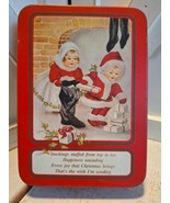 Christmas Vintage Candy Tin Children Dressed As Mr And Mrs Santa Claus 4... - £5.57 GBP