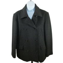 J Crew Peacoat Coat Womens Size Small Gray Cashmere Wool Thinsulate Quil... - $43.56