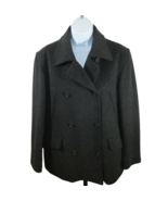 J Crew Peacoat Coat Womens Size Small Gray Cashmere Wool Thinsulate Quil... - £34.45 GBP
