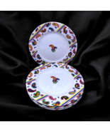 Taitu Paisley Plates Set Lot 4 E Bergamin Made in Italy White Retro Sala... - $166.47 CAD