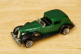 Hot Wheels 1935 Cadillac Mattel 1981 Malaysia Green &amp; Black Metal Toy Car - $184.34 MXN
