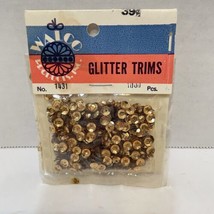Vintage Walco Products Glitter Trims Gold Sequins New Old Stock Pack of 1000 - £8.54 GBP