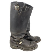 Vintage Harley Davidson Men&#39;s Leather Motorcycle Boots 8870 Black Size 9 - €223,57 EUR