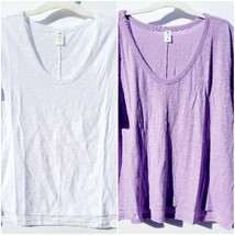 BP. X Claudia Sulewski Scoop Neck Tee Shirt Lavender Size: S, M, XL, 2X,... - £7.87 GBP