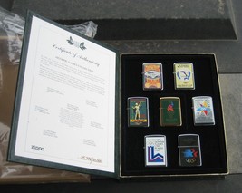 Zippo Lighter 1996 Olympic Games Collection Box Set Of 7 All Sealed - $205.80