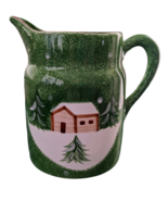 56 Oz Ceramic Pitcher By The Cellar &#39;Log Cabin&#39;  Dated 2001 - £30.57 GBP