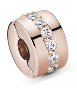Jewelry Sparkling Row Spacer Cubic Zirconia Charm - £171.64 GBP