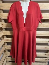 Shien Red Asymetrical Dress Woman&#39;s Plus Size 4X Cocktail KG JD - $24.75