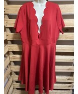 Shien Red Asymetrical Dress Woman&#39;s Plus Size 4X Cocktail KG JD - £19.55 GBP