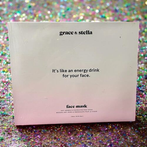 Grace & Stella Anti-wrinkle & Energizing Face Masks 6 ct Brand New In Box Item image 2