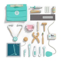 Wooden Doctor Kit For Kids Toddlers, Pretend Play Dentist Medical Playset, Gift  - £37.56 GBP
