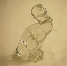 Elegant Baby Duck Clear Crystal Art Glass Animal Figurine - £19.38 GBP
