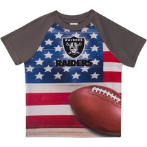 NFL Las Vegas Raiders T-Shirt Flag Design Short Sleeve Gerber Youth Sele... - £14.15 GBP