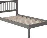 Extra-Long Twin Platform Bed In Grey Mission With Open Footboard And Turbo - £129.71 GBP
