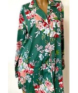 Cupcakes and Cashmere Women&#39;s Sleep Shirt Green w/ Floral Print Size Med - $29.70