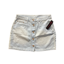 High Rise Light Wash Denim Mini Skirt With Full Button Closure Brand New - £11.89 GBP