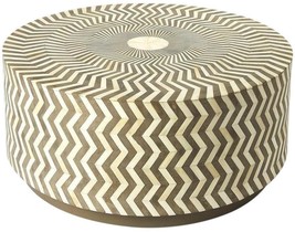 Coffee Table Cocktail Modern Contemporary Gray Distressed Bone Inlay - £1,541.33 GBP