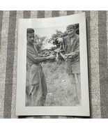 Photograph WWII Probably Post War Two Soldiers Holding Large Crab - $11.90 CAD