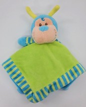 Kellytoy Bug Baby Lovey Rattle Security Blanket Green Blue Stripes HTF  B59 - £7.83 GBP