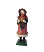 Victorian CHRISTMAS Caroler Wooden Figure great CONDITION RARE - $18.16