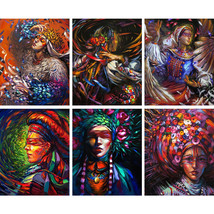Paint By Numbers Abstract Graffitti Figure DIY Oil Painting for Adults Beginners - £13.50 GBP