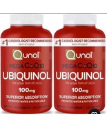 Ubiquinol CoQ10 100mg Softgels, Qunol Mega 120 X 2 Count (Pack of 2) 2027+ - $46.00