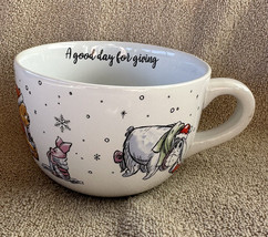 Winnie the Pooh Christmas Ceramic Coffee Tea Soup Mug Bowl Cup 24 oz New Eeyore - £18.07 GBP