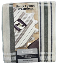 Better Homes &amp; Gardens Stripe 70in Round Tablecloth Cotton Hartley Stripe - £22.02 GBP