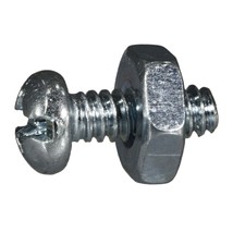 #6-32 x 3/8&quot; Zinc Plated Steel Coarse Thread Combo Round Head Machine Screws - $10.79+