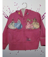 NWT - Disney PRINCESS Girl&#39;s Size XXS (2/3) Pink Long Sleeve Zip Hoodie ... - $39.99