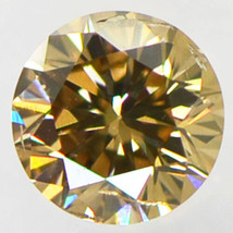 Round Shape Diamond Natural Fancy Brown Color Loose SI2 IGI Certified 0.46 Carat - £309.64 GBP