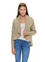 Shawl Collar Open-Front High-Low Cardigan w/ Medallion Design by Miss Ke... - £23.62 GBP