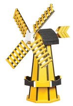 41&quot; POLY WINDMILL - Yellow &amp; Black Working Dutch Garden STEELERS Weather... - $539.97