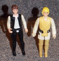 Vintage 1977 Star Wars Luke Skywalker &amp; Han Solo Figures - £63.94 GBP