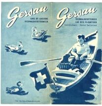1930's Gersau Switzerland Sepia Tone Tourist Brochure - $17.82