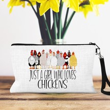 Just A Girl Who Loves Chicken Bag, Chicken Lover Gift, Funny Zipper Pouch, Chick - £12.78 GBP