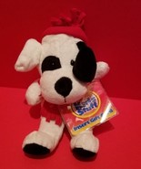 Toy Holiday Puppy Plush White Dog Santa Hat Christmas Gift Card Stuffed ... - £7.49 GBP