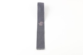 Vintage 50s 60s Rockabilly Irish Linen Weave Geometric Fringed Square Neck Tie - $29.65