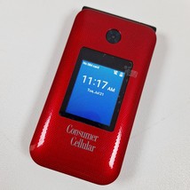 ZTE Link II 2 Z2335CC Red 4G Flip Phone (Consumer Cellular) - $44.99